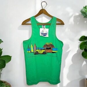 Vintage 1980s Deadstock Gem Sportswear Pacific Heat Graphic Novelty Muscle Tank